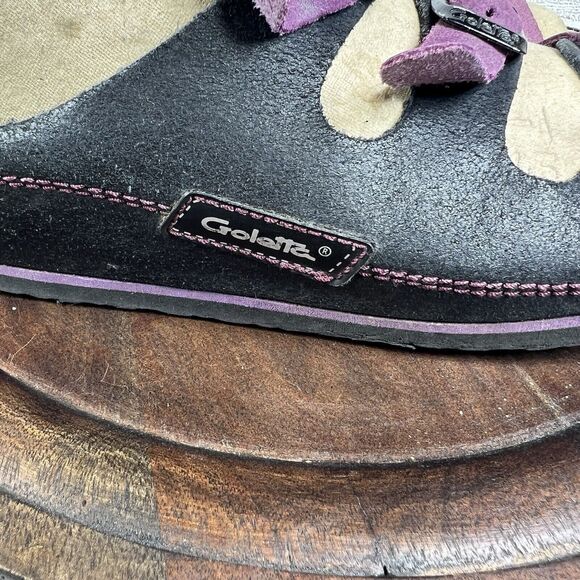 Goletta Women’s Black Purple Colorblock Strap Sandals Size 39 / US 8-8.5 - Picture 3 of 10